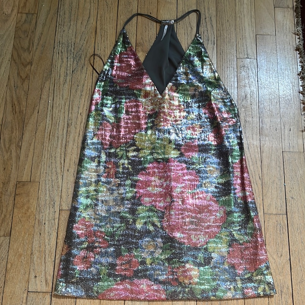 Free people sequin racer back dress XS
